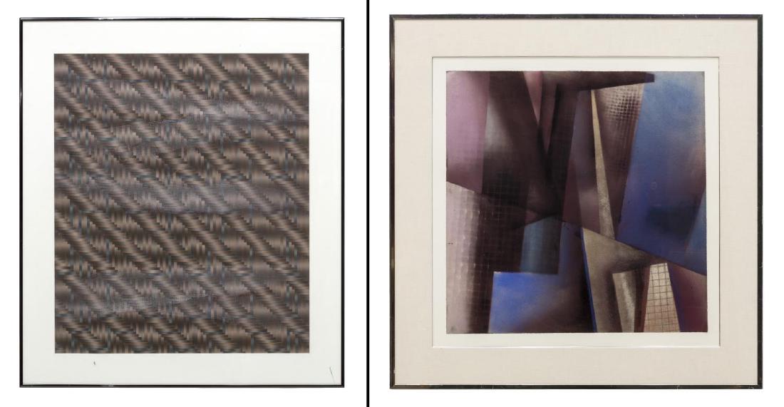(2) FRAMED ARTWORK, DAVID MINTZER & WOVEN PAPER (1 of 6)