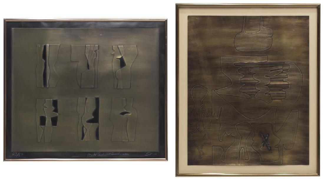 (2) SICA (B. 1932) FRAMED COLOGRAPH ETCHINGS (1 of 6)