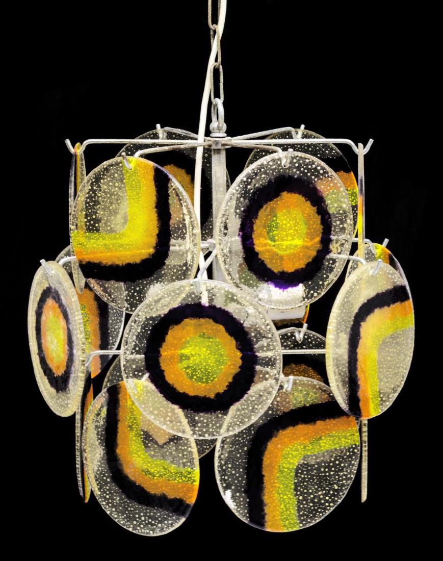 ITALIAN VISTOSI STYLE MODERN DISC CHANDELIER (1 of 1)