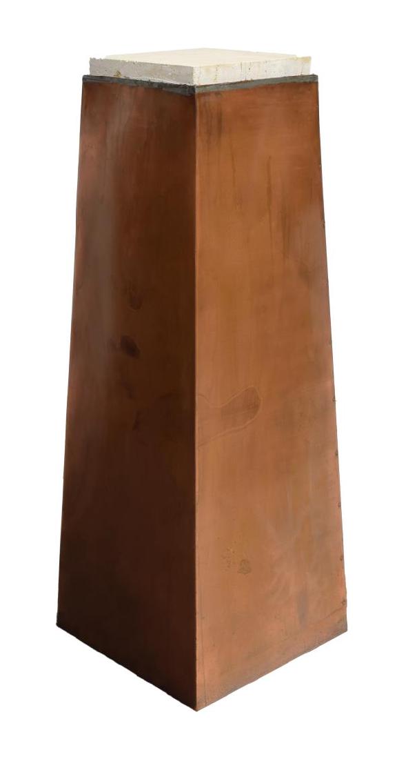CONTEMPORARY COPPER & STONE PEDESTAL (1 of 4)