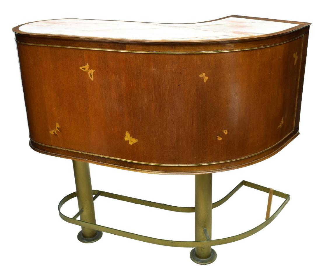 ITALIAN MID-CENTURY MODERN INLAID WOOD BAR CABINET (1 of 4)