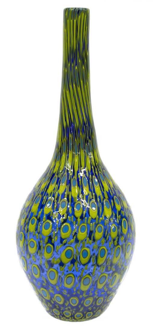 LARGE SAM STANG (B. 1959) ART GLASS VASE (1 of 2)