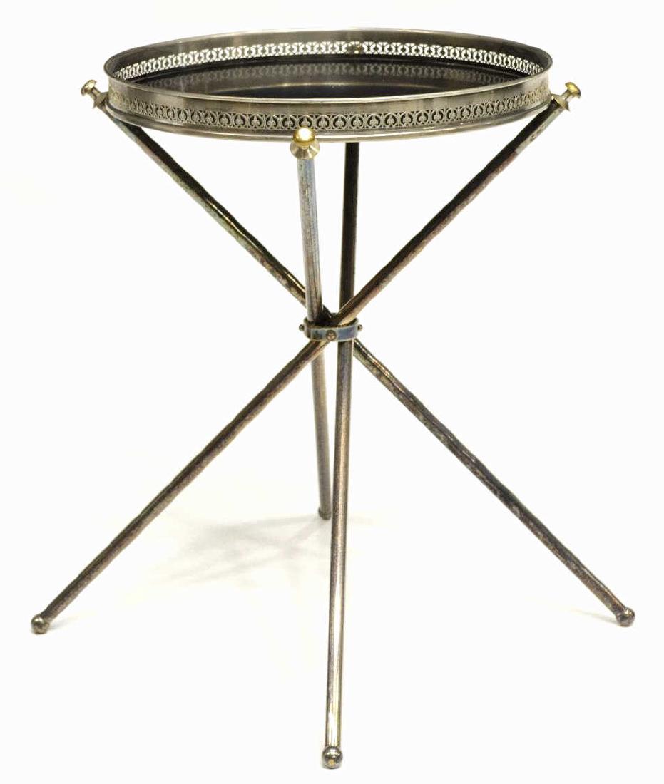 ITALIAN MID CENTURY MODERN METAL SIDE TABLE (1 of 3)