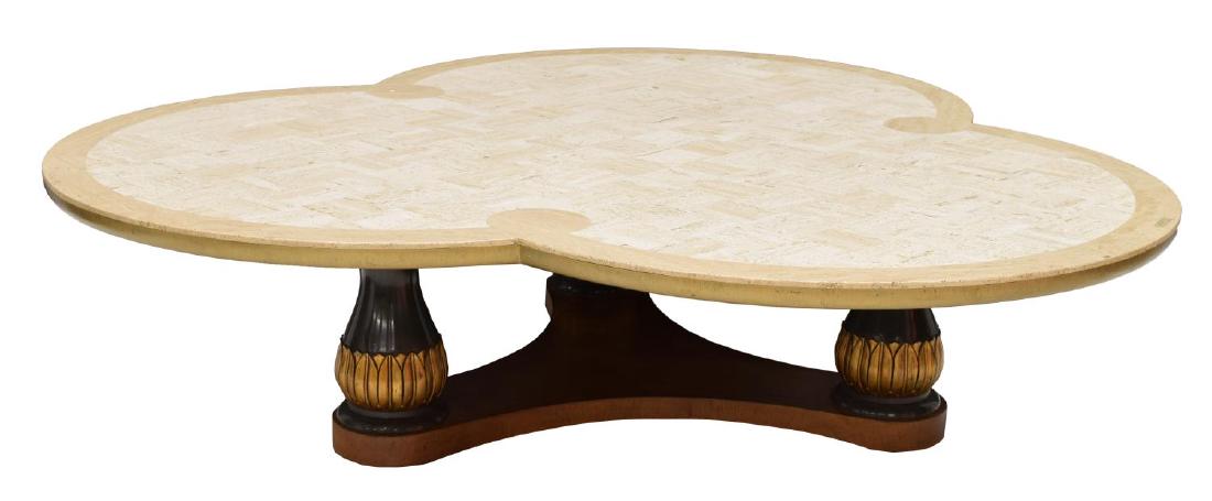 CLOVER FORM TRAVERTINE TABLE, MONTIVERDI & YOUNG (1 of 2)