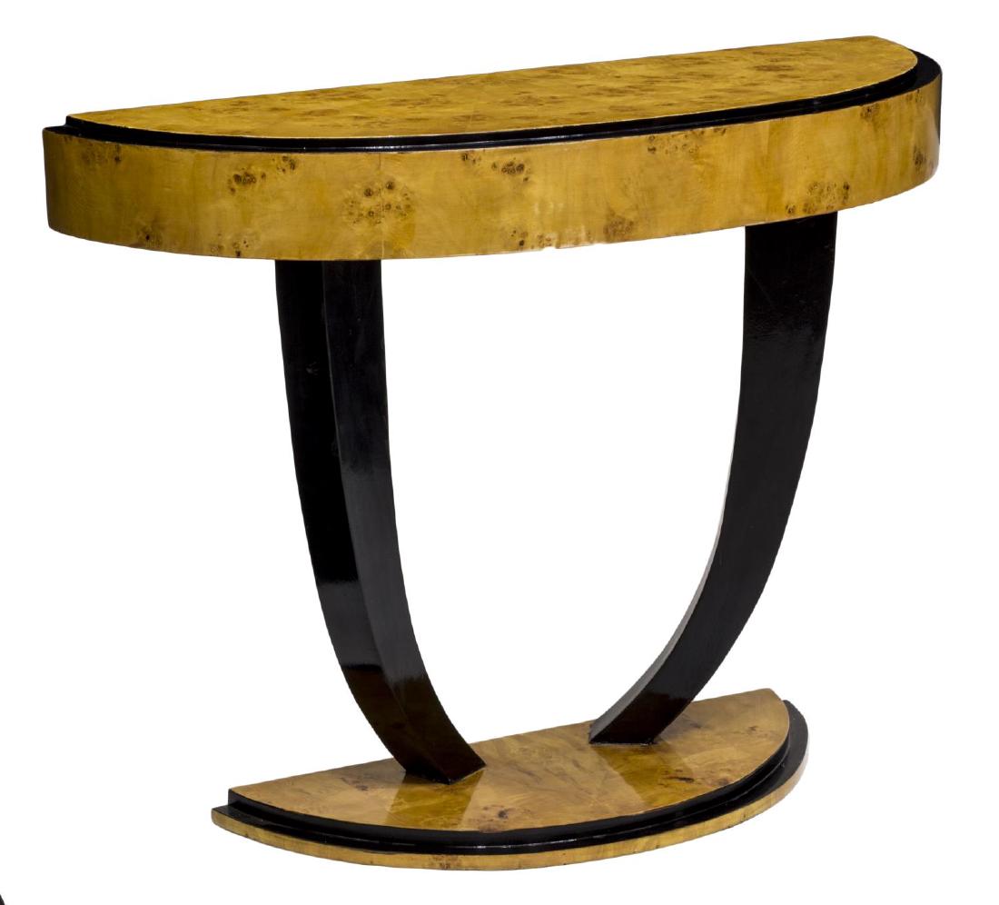 FRENCH DECO STYLE BIRDS EYE MAPLE CONSOLE TABLE (1 of 2)