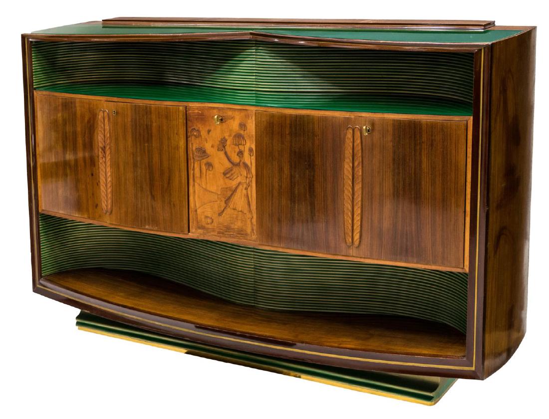 OSVALDO BORSANI MID-CENTURY MIRRORED BAR CABINET (1 of 8)