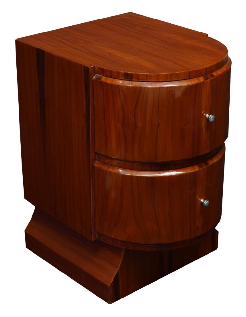FRENCH ART DECO WALNUT SIDE CABINET (1 of 2)