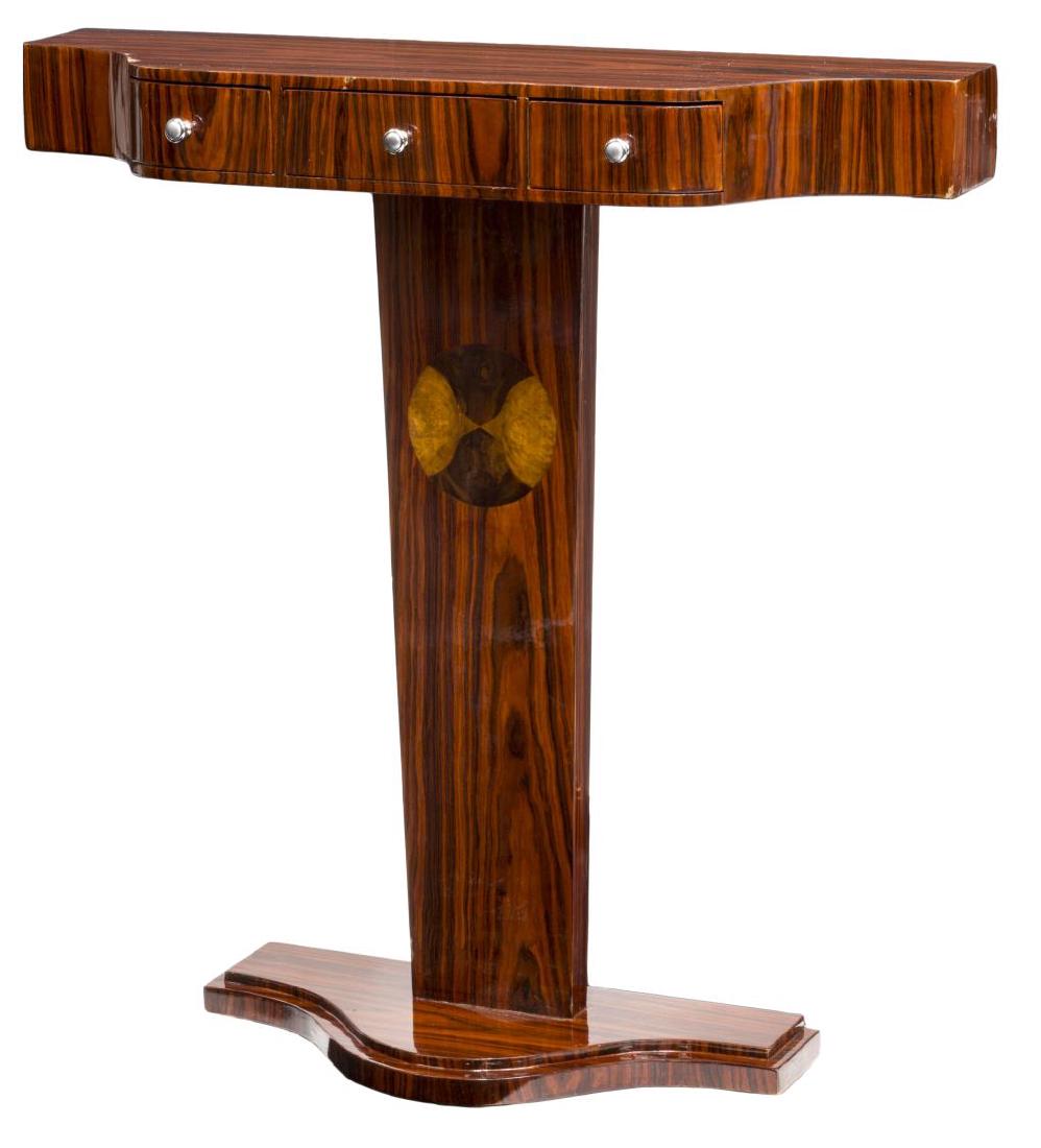 FRENCH ART DECO ROSEWOOD FINISH CONSOLE TABLE (1 of 2)