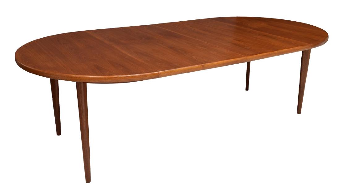 DANISH MID-CENTURY MODERN DINING TABLE & LEAVES (1 of 5)