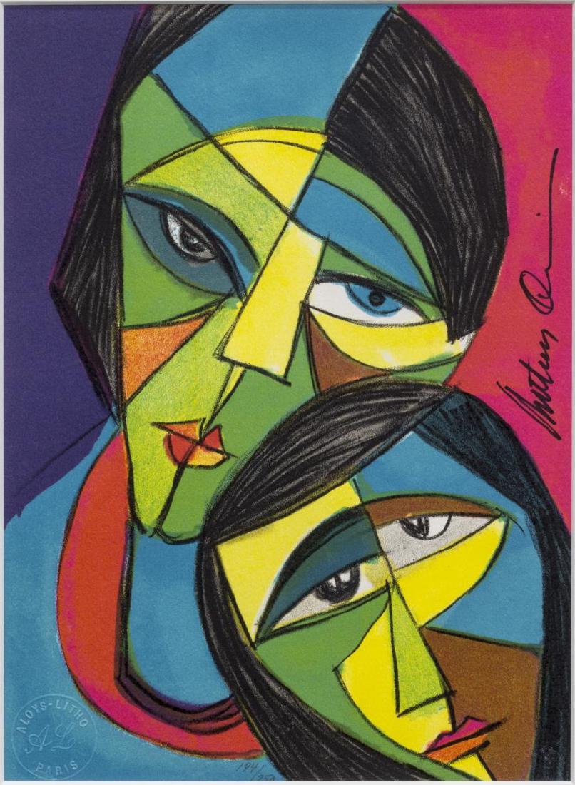 FRAMED ANTHONY QUINN LITHOGRAPH, 'HUMAN RIGHTS' (1 of 5)