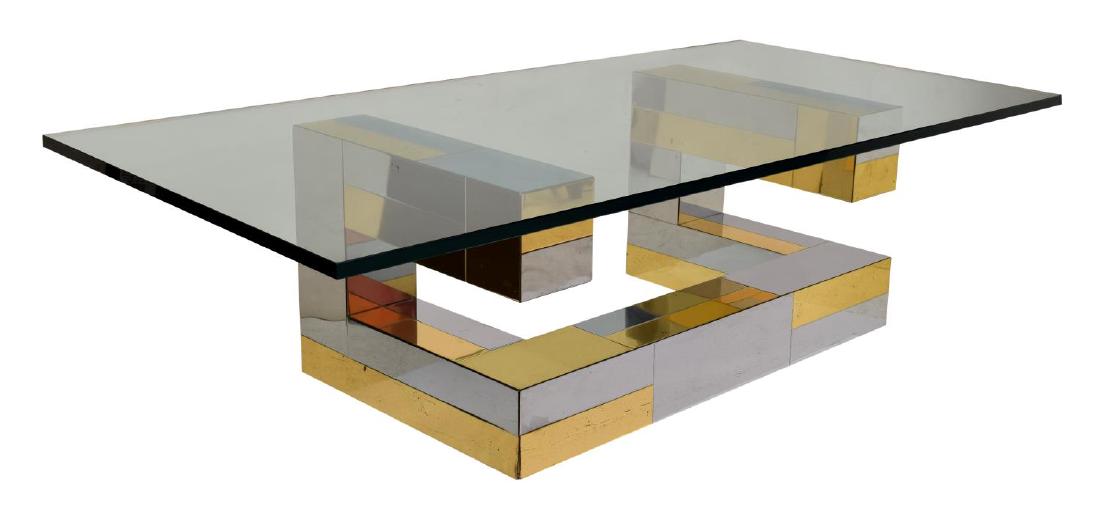 PAUL EVANS CITYSCAPE GLASS TOP COFFEE TABLE (1 of 3)