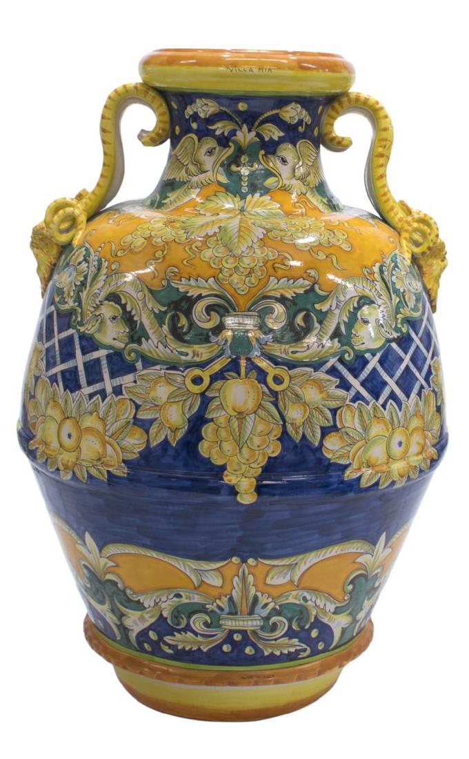 LARGE COLORFUL POSITANO, ITALY URN (1 of 6)