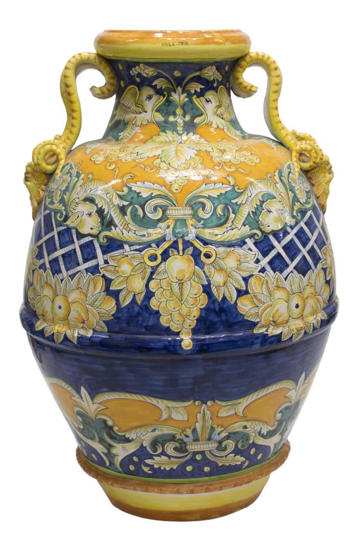 LARGE COLORFUL POSITANO, ITALY URN (1 of 6)
