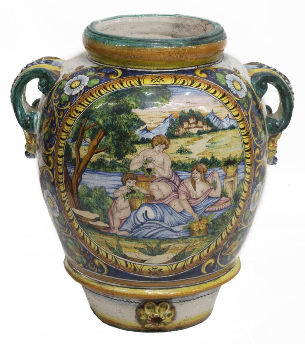 LARGE URN WITH FIGURAL SCENE, POSITANO, ITALY (1 of 9)