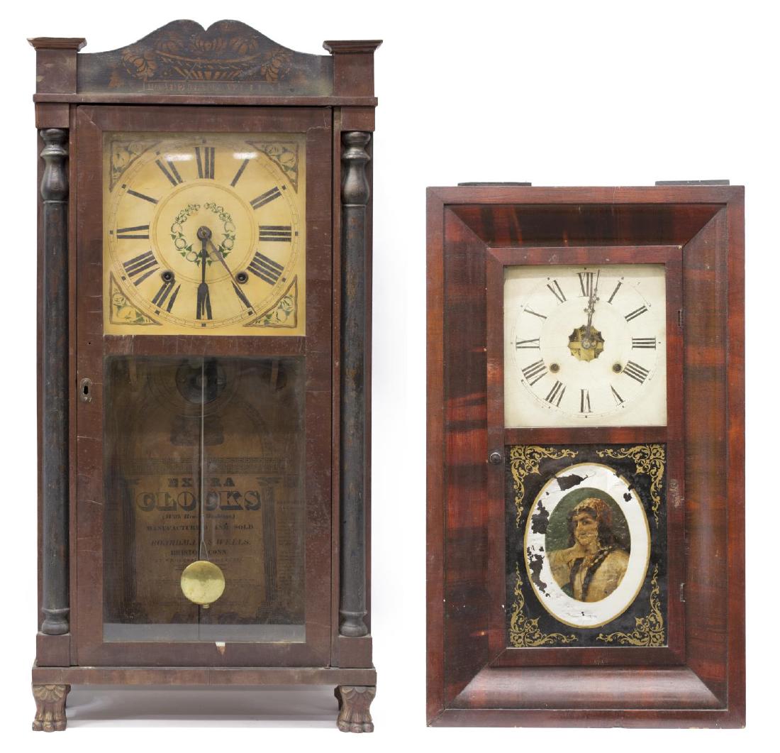 (2) ANTIQUE MANTEL CLOCKS ANSONIA BOARDMAN & WELLS (1 of 9)