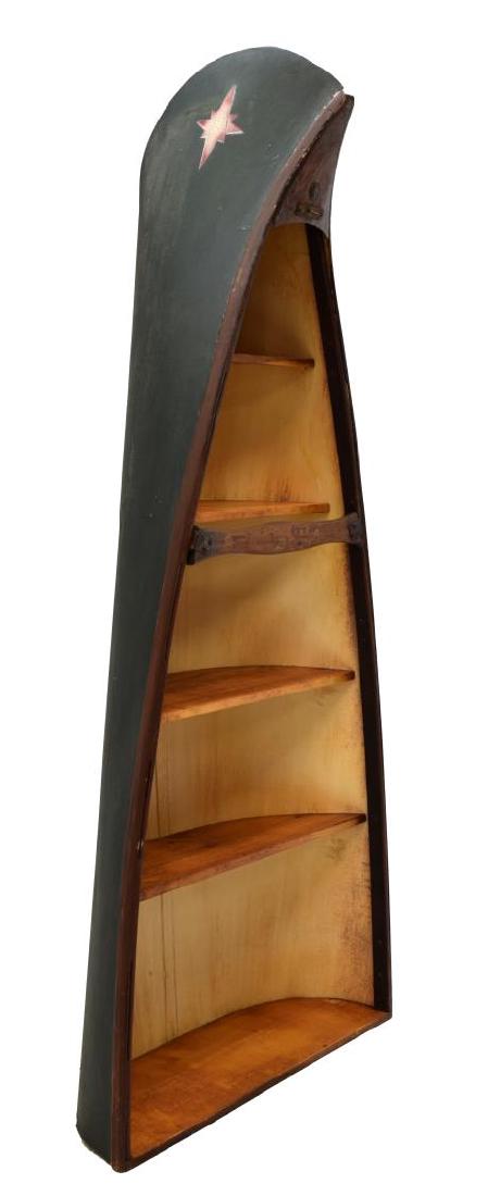 CANOE FORM FIVE-SHELF BOOKCASE, 20TH CENTURY (1 of 4)