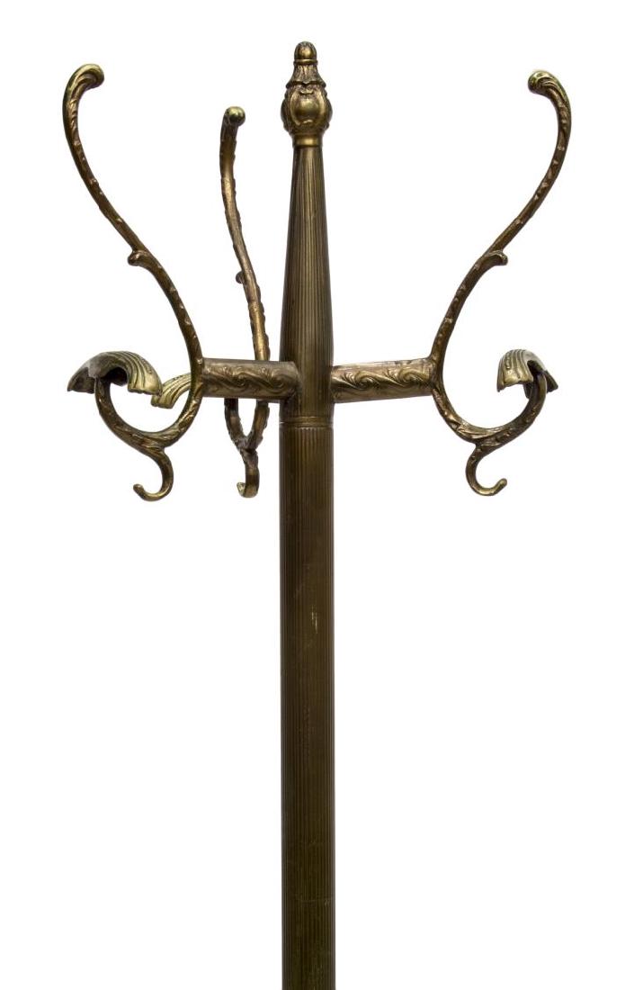 ITALIAN FOLIATE FORM PATINATED HAT STAND, 20TH C (1 of 2)