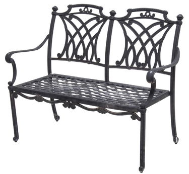 Pierced Aluminium Open Arm Garden Bench Apr 01 2017 Austin