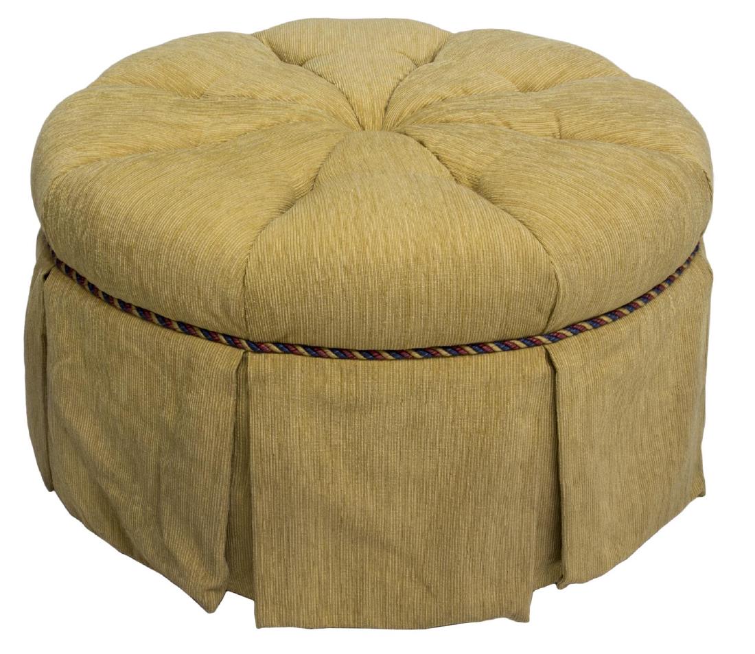 TUFTED OTTOMAN/ UPHOLSTERED COFFEE TABLE (1 of 1)