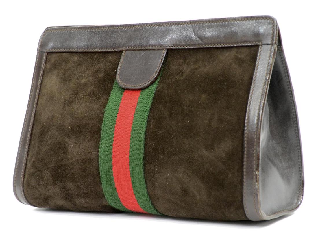 GUCCI 'ACCESSORY' SUEDE COSMETIC BAG OR CLUTCH (1 of 5)