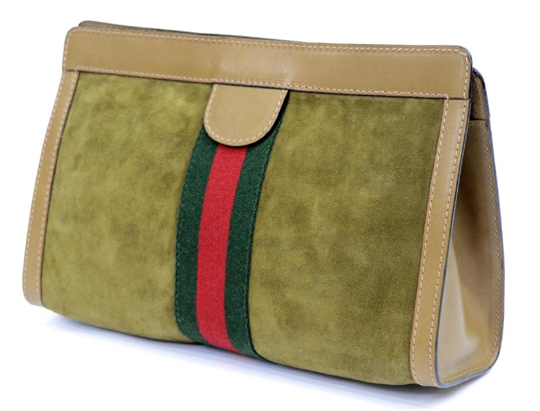 GUCCI 'ACCESSORY' SUEDE COSMETIC BAG OR CLUTCH (1 of 5)