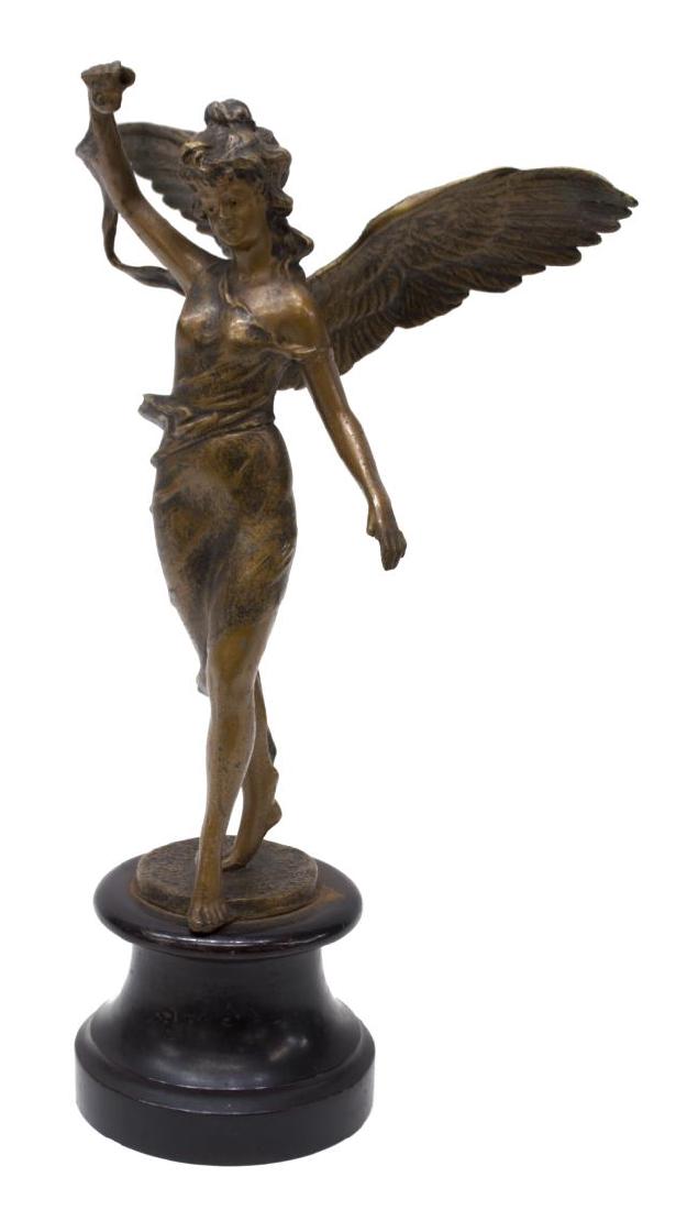 CONTINENTAL METAL FIGURAL SCULPTURE OF ANGEL (1 of 4)