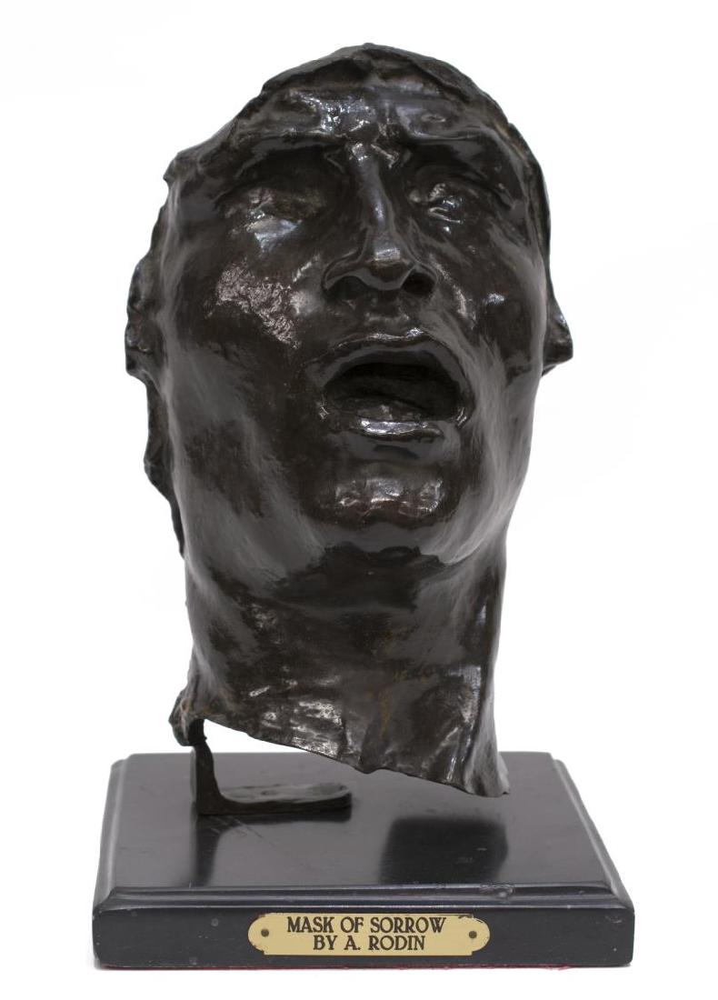 AFTER AUGUSTE RODIN, BRONZE MASK OF SORROWS (1 of 7)