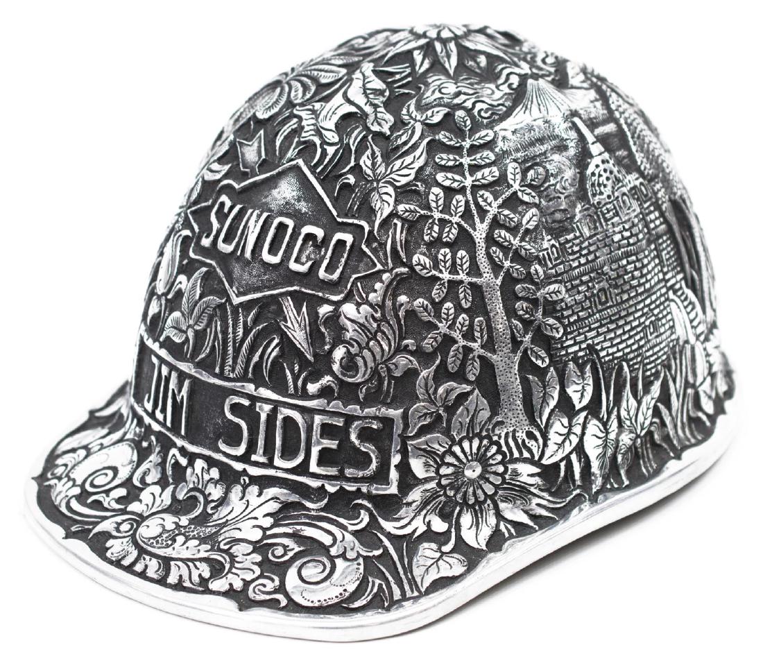 INDONESIAN YOGYA STYLE EMBOSSED ALUMINUM HARD HAT (1 of 4)