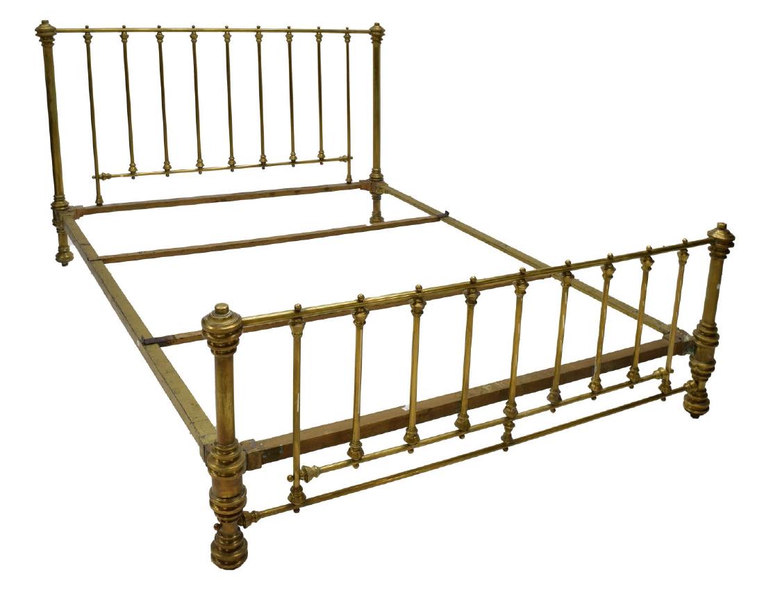 ANTIQUE FRENCH BRASS BED, 19TH C. (1 of 4)