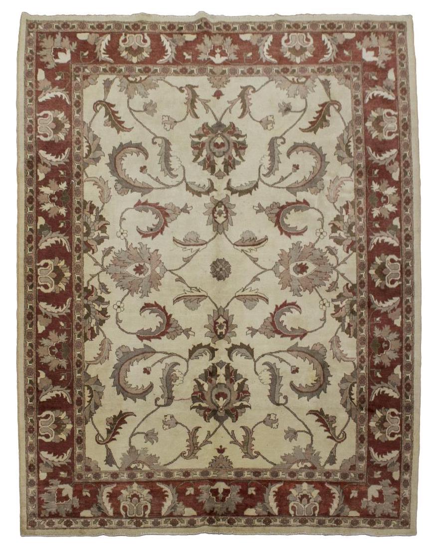 HAND TIED ORIENTAL WOOL RUG, 9'1" x 11'4" (1 of 2)