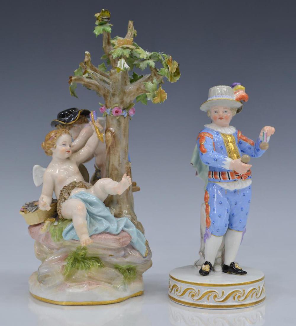 (2) MEISSEN PUTTI ARROW,SCISSOR GROUP & TENNIS BOY (1 of 9)