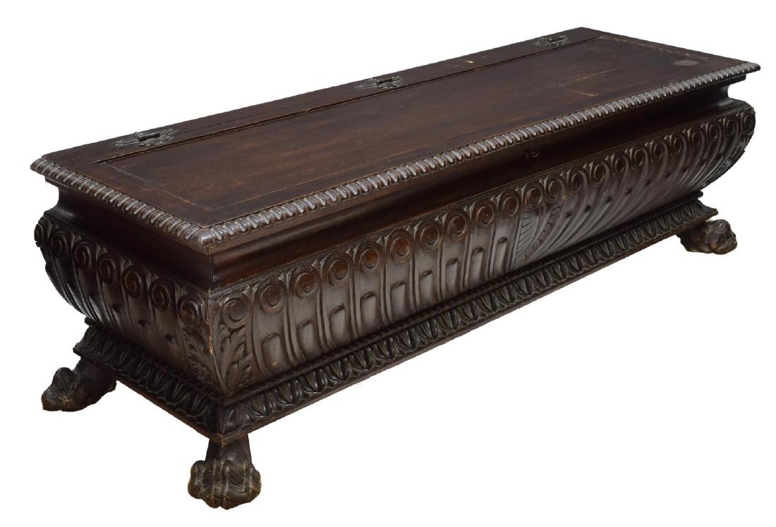 ITALIAN RENAISSANCE REVIVAL CARVED CASSONE TRUNK (1 of 4)