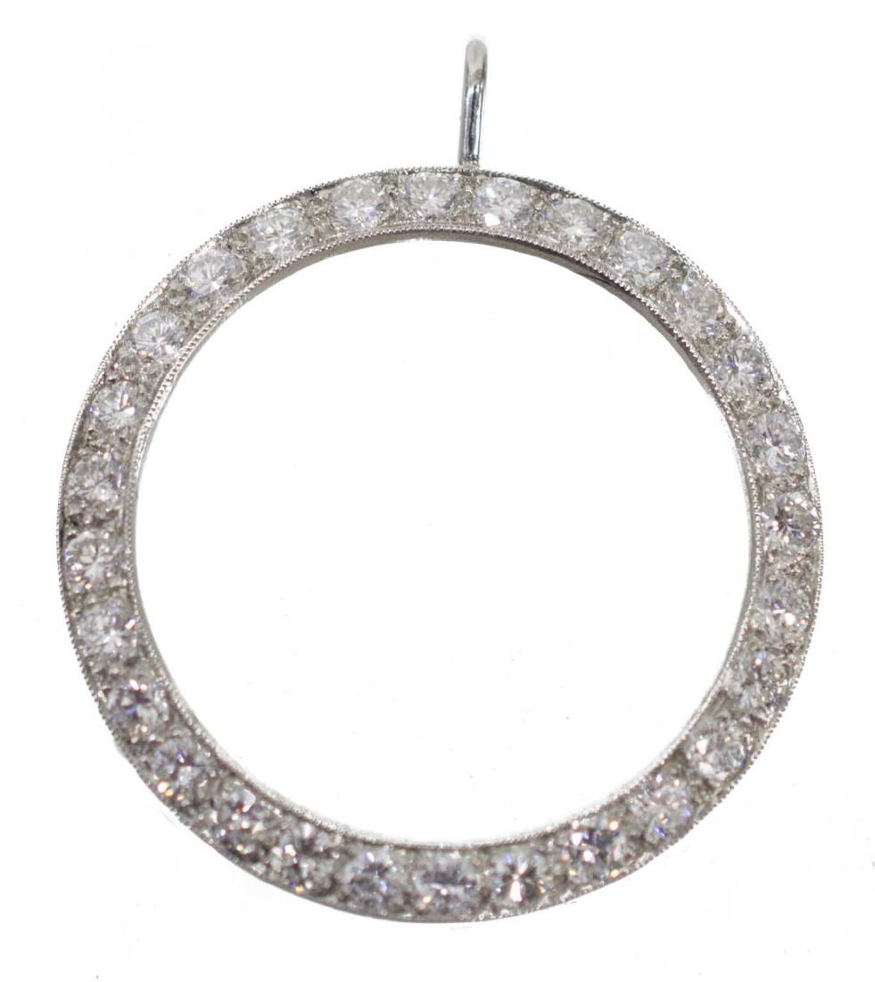 LADIES ESTATE 14K GOLD & DIAMOND CIRCLE PENDANT (1 of 2)