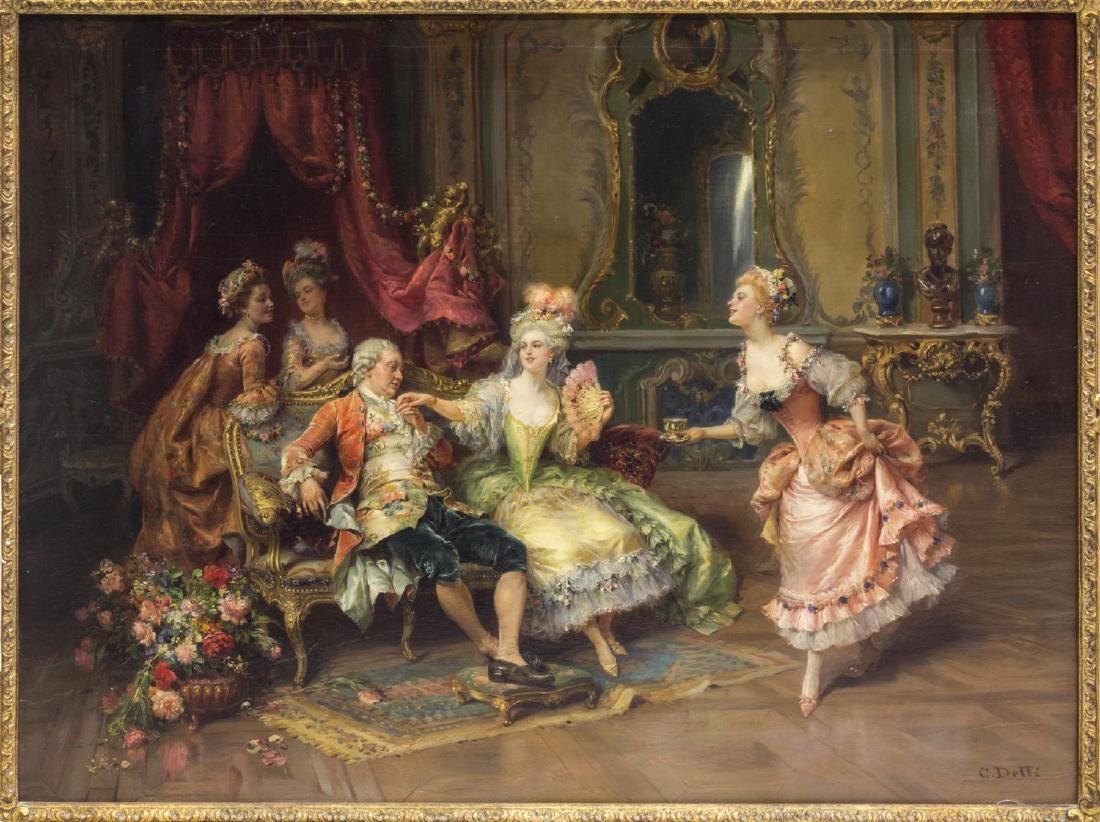 CESARE AUG. DETTI (1847-1914) LOUIS XV THRONE ROOM (1 of 6)