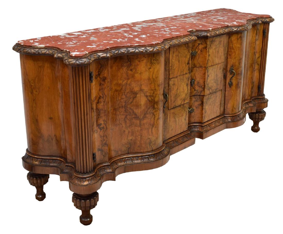 ITALIAN SERPENTINE MARBLE TOP SIDEBOARD (1 of 3)
