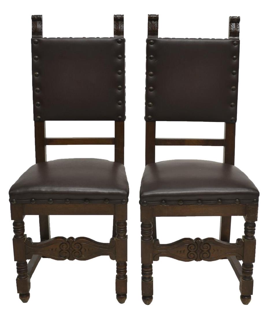 (2) ITALIAN RENAISSANCE REVIVAL STYLE SIDE CHAIRS (1 of 3)