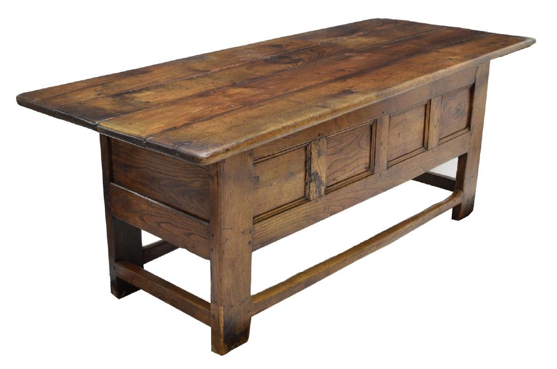 LARGE FRENCH OAK BREAD TABLE & BIN (1 of 2)