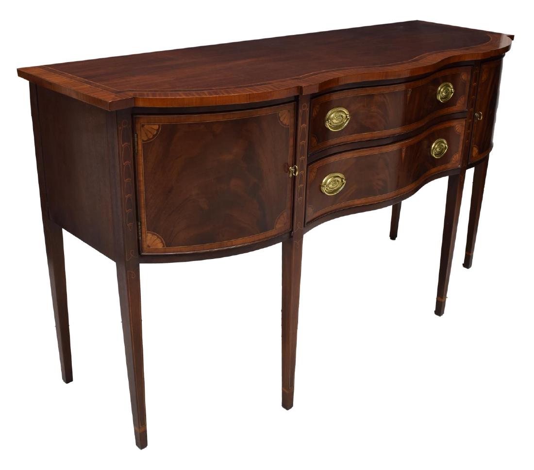 HEPPLEWHITE STYLE SERPENTINE FRONT SIDEBOARD (1 of 4)