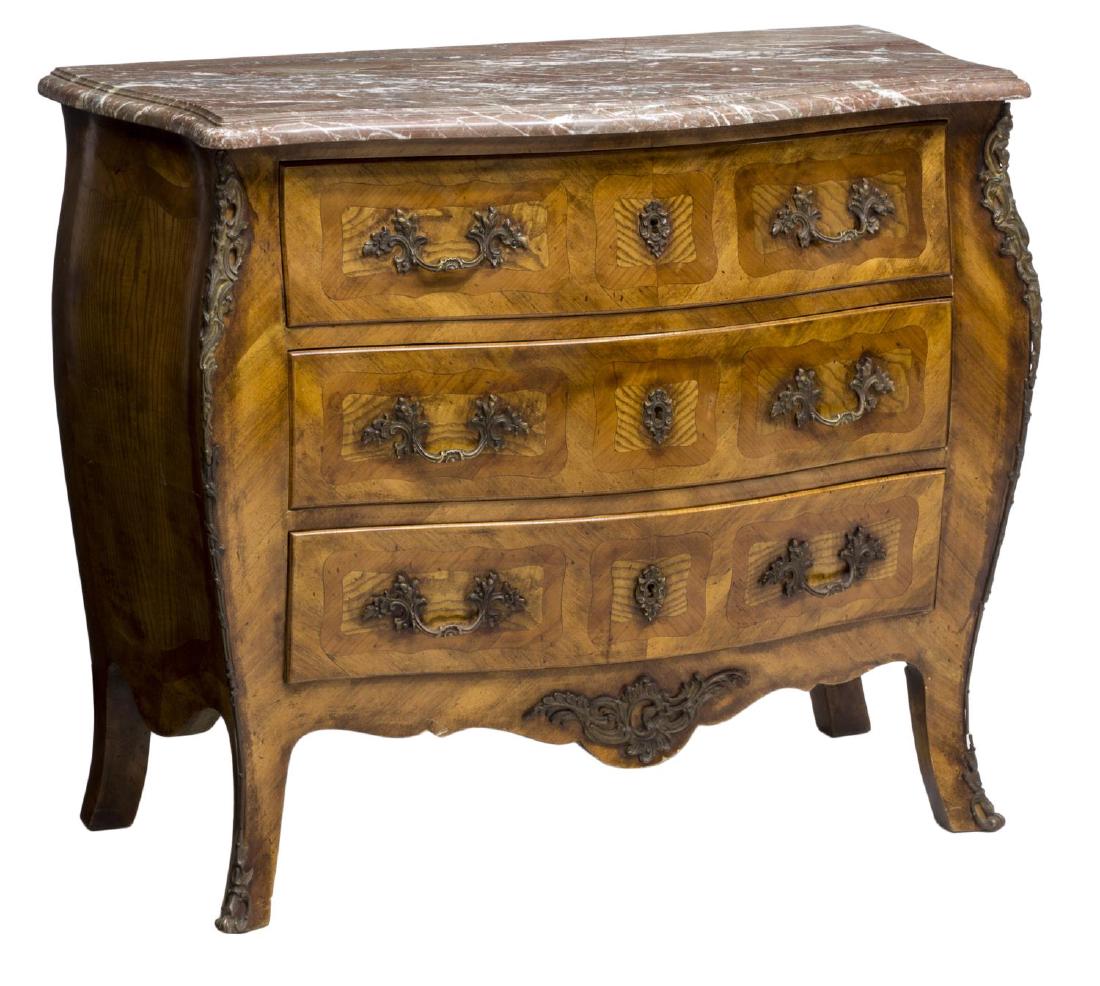 FRENCH LOUIS XV STYLE BOMBE COMMODE (1 of 4)