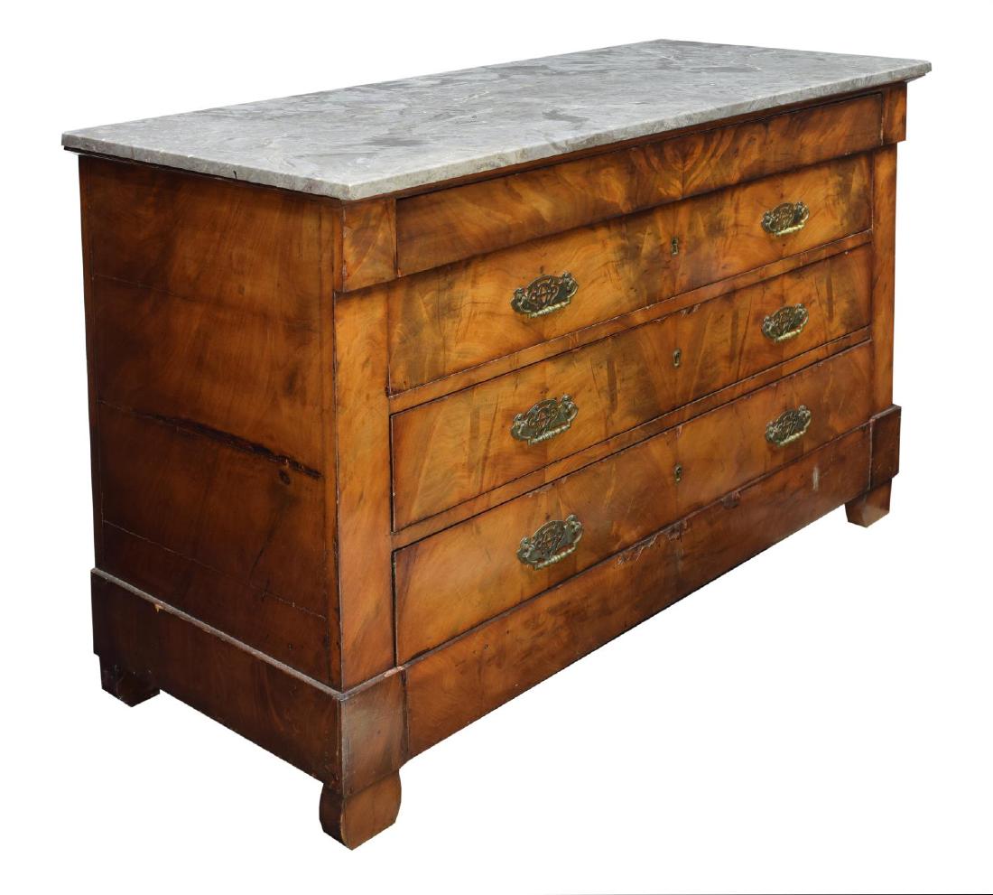 FRENCH EMPIRE MAHOGANY FOUR DRAWER COMMODE (1 of 4)
