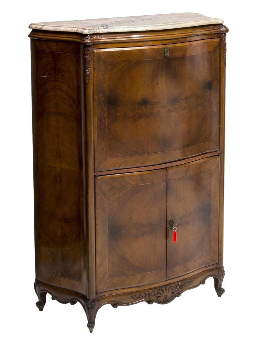 LOUIS XV STYLE MARBLE TOP BAR CABINET (1 of 3)