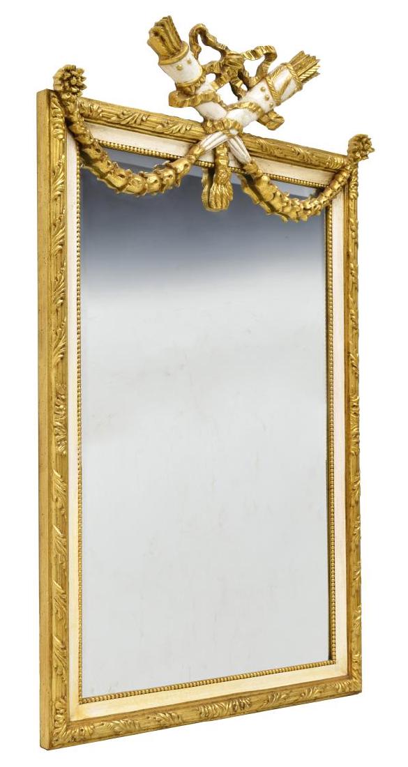 ITALAIN LOUIS XVI STYLE PARCEL GILT WALL MIRROR (1 of 2)