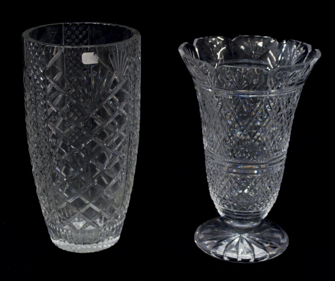 (2) WATERFORD & DUBLIN CLEAR CUT CRYSTAL VASES (1 of 5)