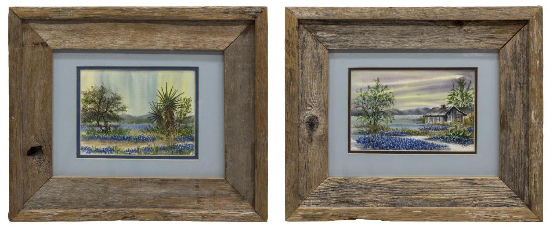 (2) FRAMED TEXAS BLUEBONNET PAINTINGS (1 of 5)