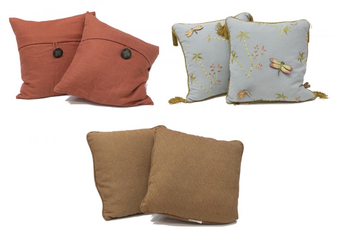 (6) DECORATIVE & DOWN THROW PILLOWS (1 of 4)