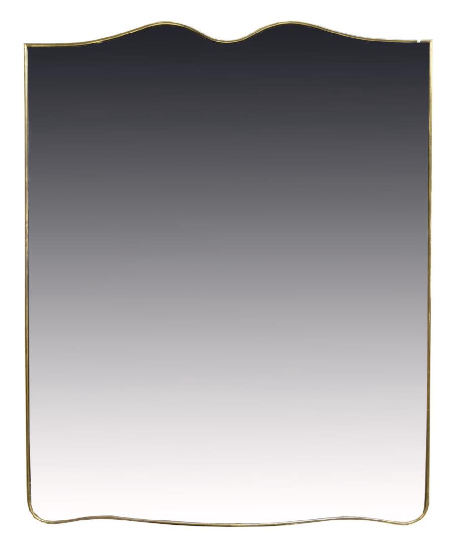 ITALIAN MID-CENTURY BRASS WALL MIRROR C. 1950 (1 of 2)