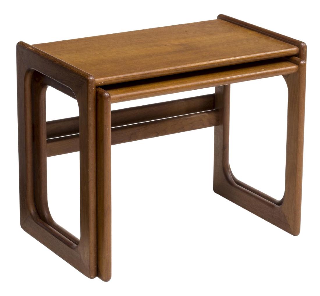 (2) DANISH MID-CENTURY MODERN TEAK NESTING TABLES (1 of 4)