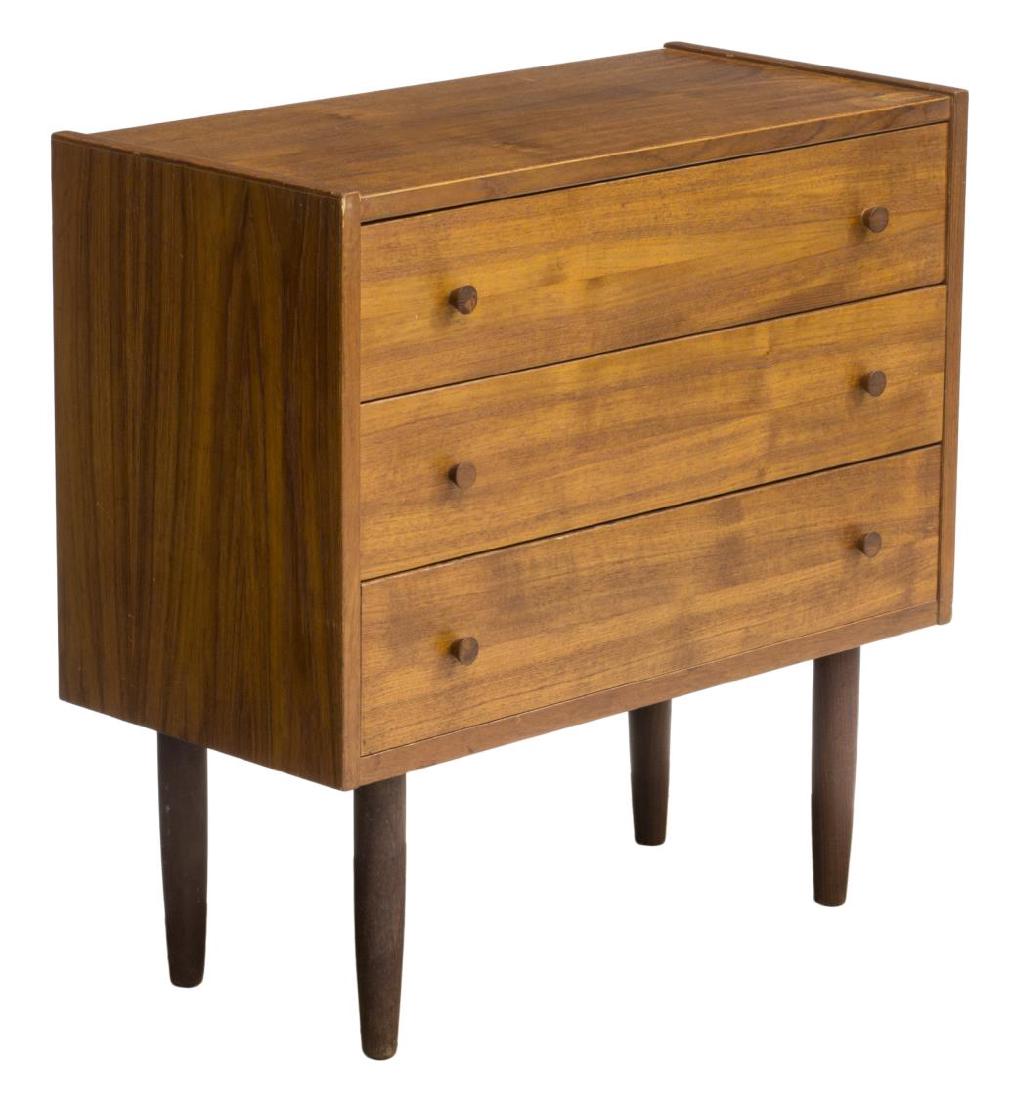 DANISH MID-CENTURY MODERN TEAK THREE DRAWER CHEST (1 of 2)