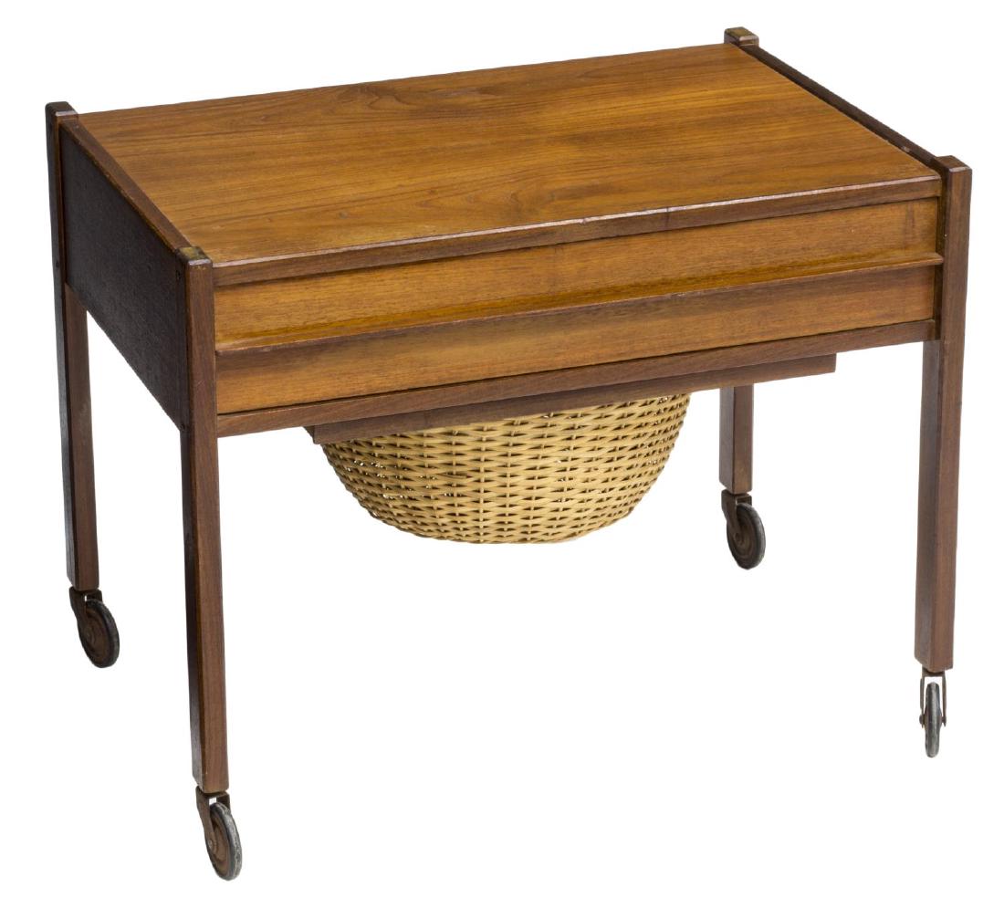 DANISH MID-CENTURY MODERN TEAKWOOD SEWING TABLE (1 of 3)