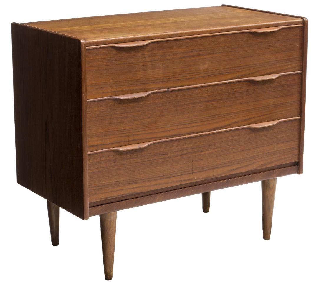 DANISH MID-CENTURY MODERN THREE DRAWER CHEST (1 of 2)